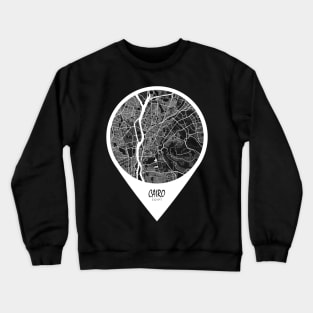 Cairo, Egypt City Map - Travel Pin Crewneck Sweatshirt